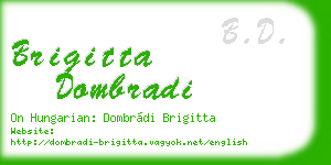 brigitta dombradi business card