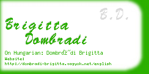 brigitta dombradi business card